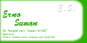 erno suman business card